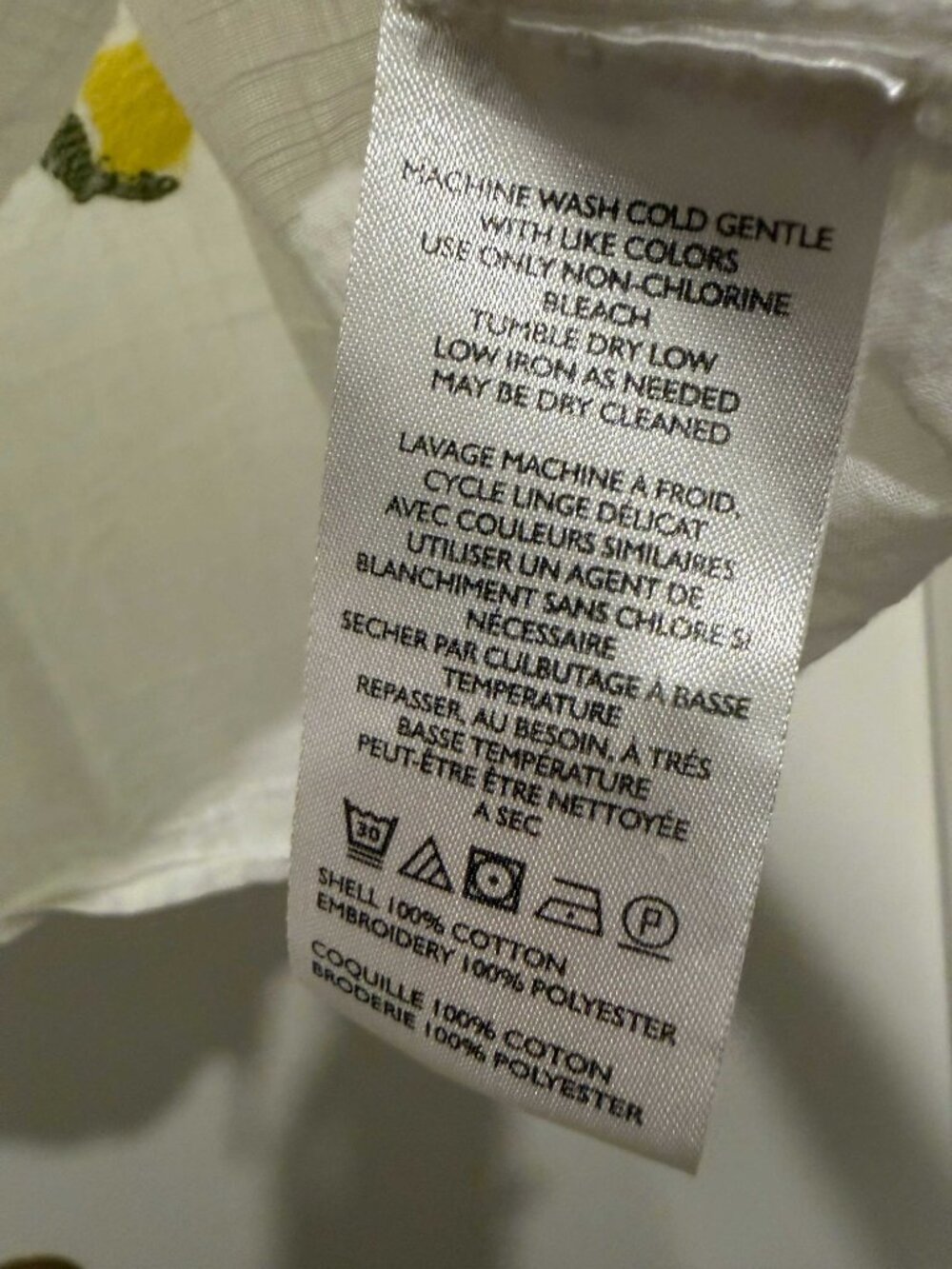 Maeve Anthropologie Embroidered Lemon Shirt - XS - Picture 4 of 5